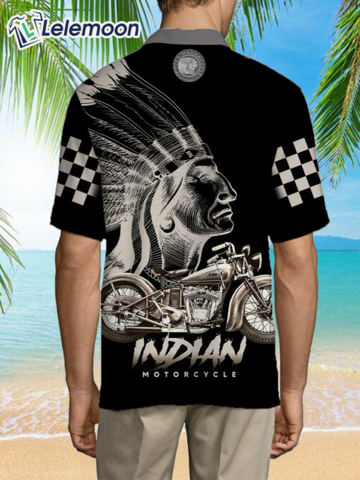 Indian Motorcycle Hawaiian Shirt $34.95 Burgerprint Lele Indian Motorcycle Hawaiian Shirt 8