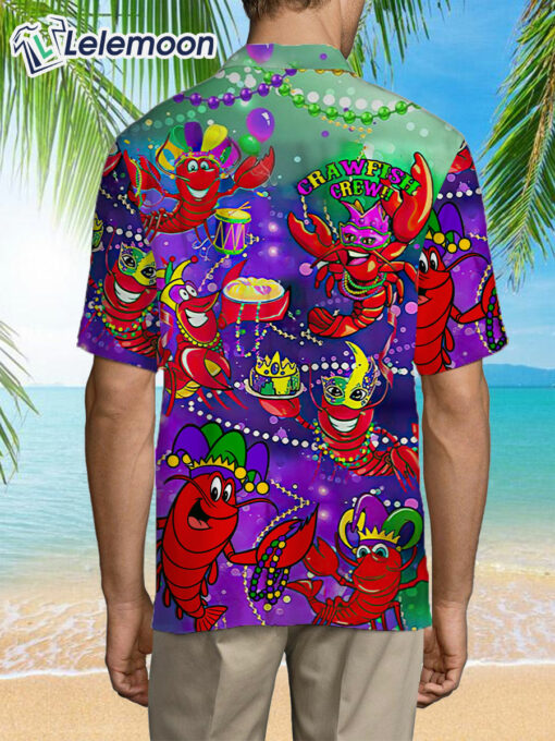 Mardi Gras Crawfish Crew Hawaiian Shirt $34.95