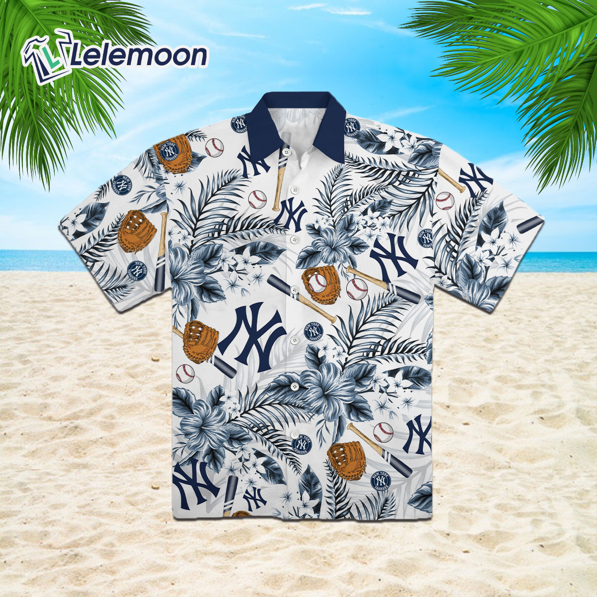 ny yankees hawaiian shirt
