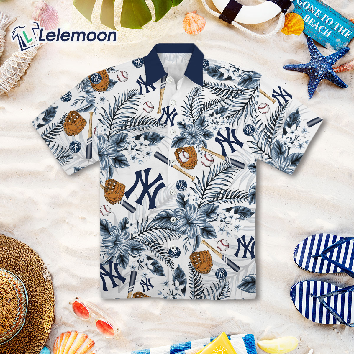 New York Yankees 3D Hawaiian Shirt