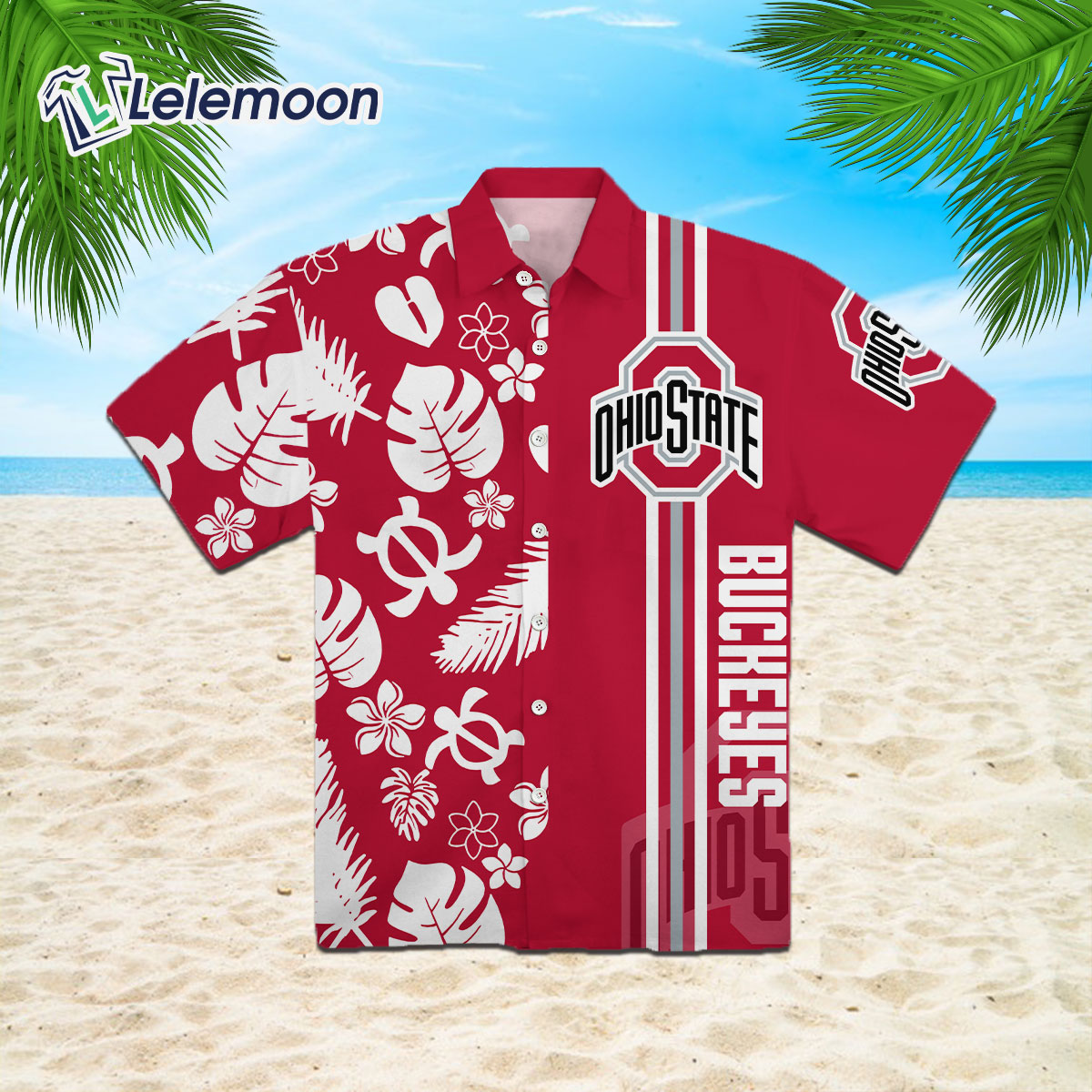 Ohio State Hawaiian Shirt Ohio State Buckeyes Team Tropical Shirt -  Upfamilie Gifts Store