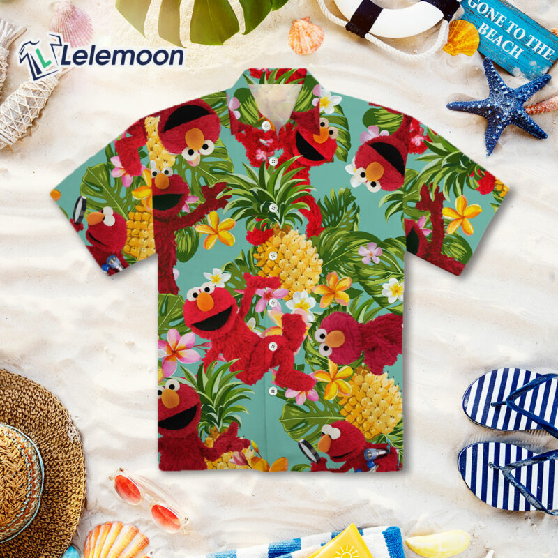 Sesame Street Elmo Hawaiian Shirt Sesame-Street-Elmo-Hawaiian-Shirt