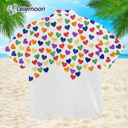 We Rise By Lifting Others Heart Rainbow Hawaiian Shirt $34.95