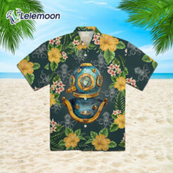 Scuba Diving Vintage Helmet Hawaiian Shirt