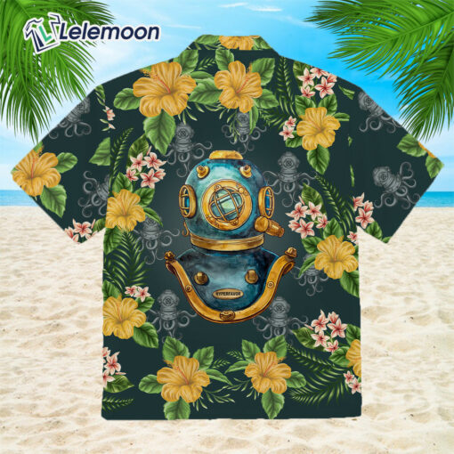 Scuba Diving Vintage Helmet Hawaiian Shirt $34.95