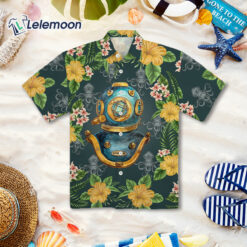 Scuba Diving Vintage Helmet Hawaiian Shirt