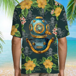 Scuba Diving Vintage Helmet Hawaiian Shirt $34.95