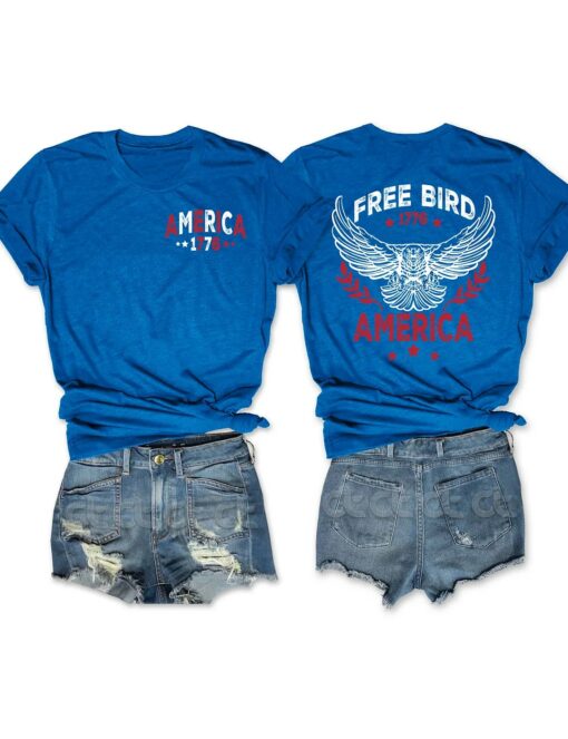 Free Bird 1776 America 4th Of July Shirt