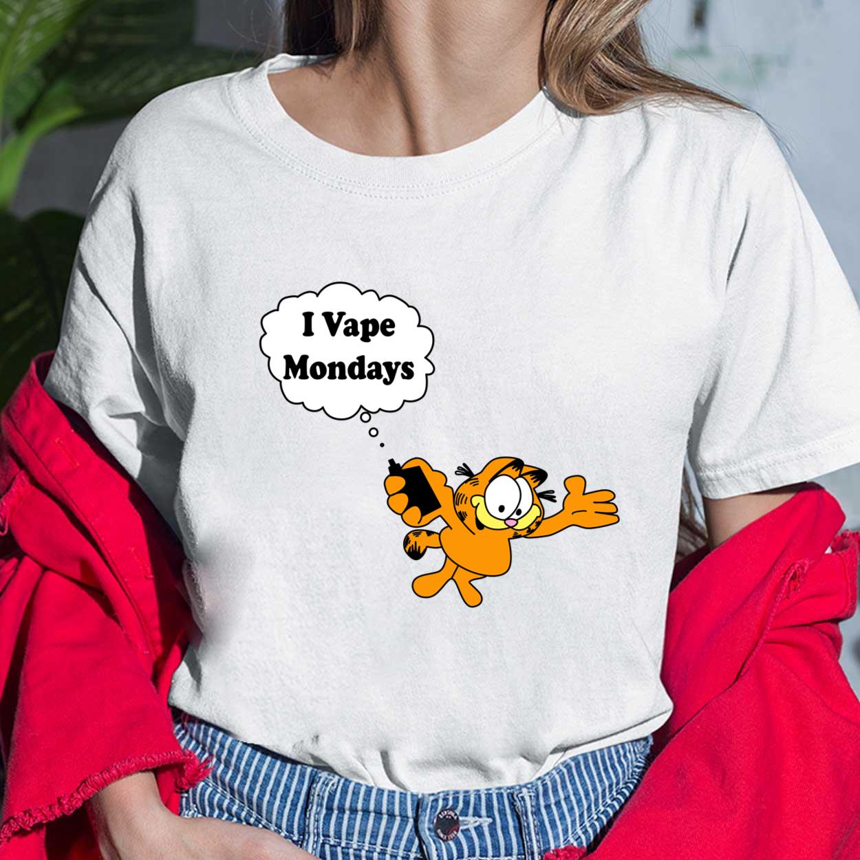 Garfield I Vape Mondays Shirt Hoodie Sweatshirt Women Tee