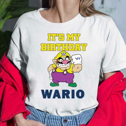 It's My Birthday Wario Shirt, Hoodie, Saweatshirt, Women Tee