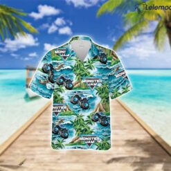 Megalodon Monster Truck Summer Hawaiian Shirt