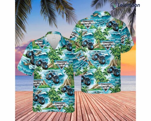 Megalodon Monster Truck Summer Hawaiian Shirt $34.95