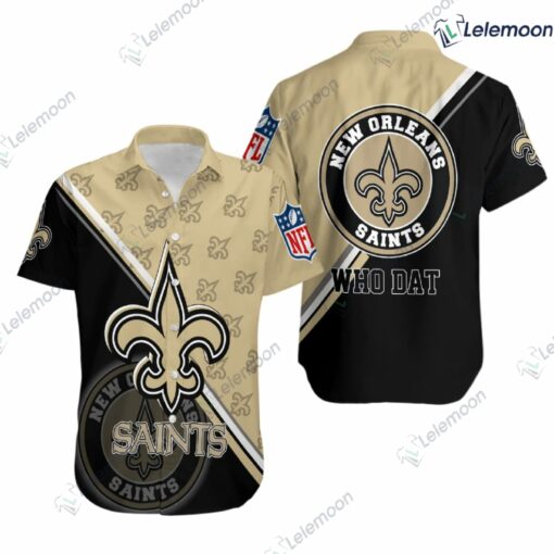 New Orleans Saints Who Dat Hawaiian Shirt