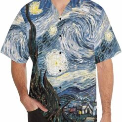 Starry Night Art Hawaiian Shirt $34.95 Starry Night Art Hawaiian Shirt 4