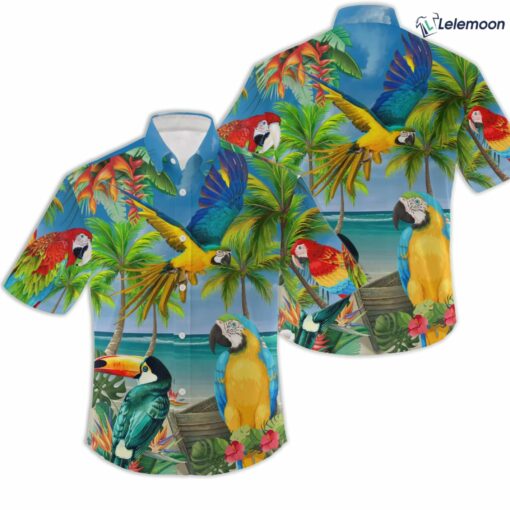 Tropical Parrots Hawaiian Shirt