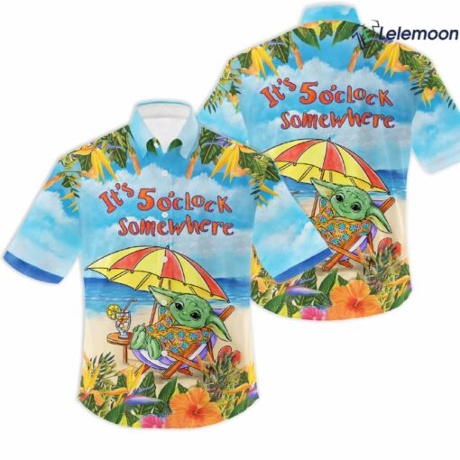 Baby Yoda Aloha Summer Hawaiian Shirt
