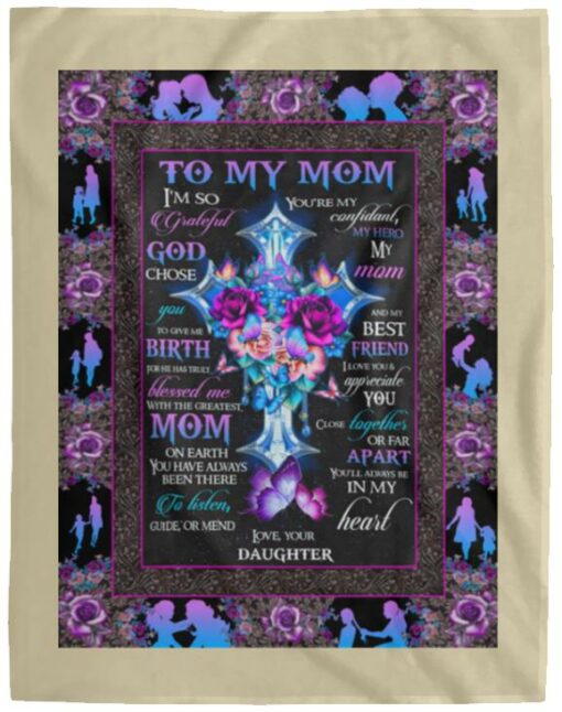 Christian Cross To My Mom Blanket $55.95