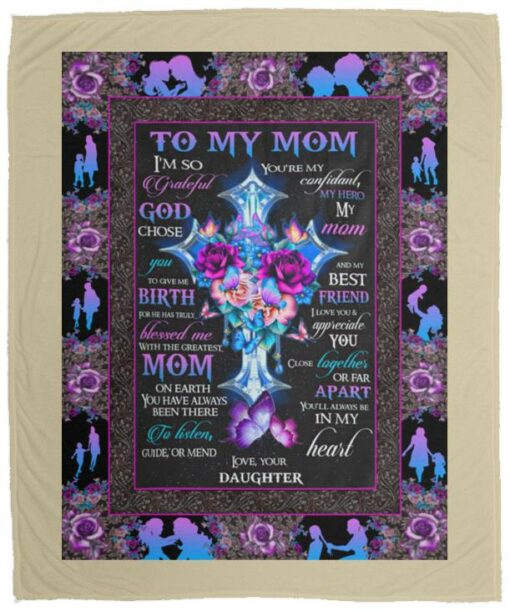 Christian Cross To My Mom Blanket $55.95