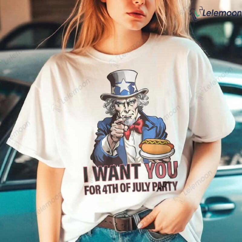4th Of July Uncle Sam Hold Hot I Want You Shirt