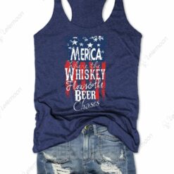 America Whiskey Red White And Blue Tank Top