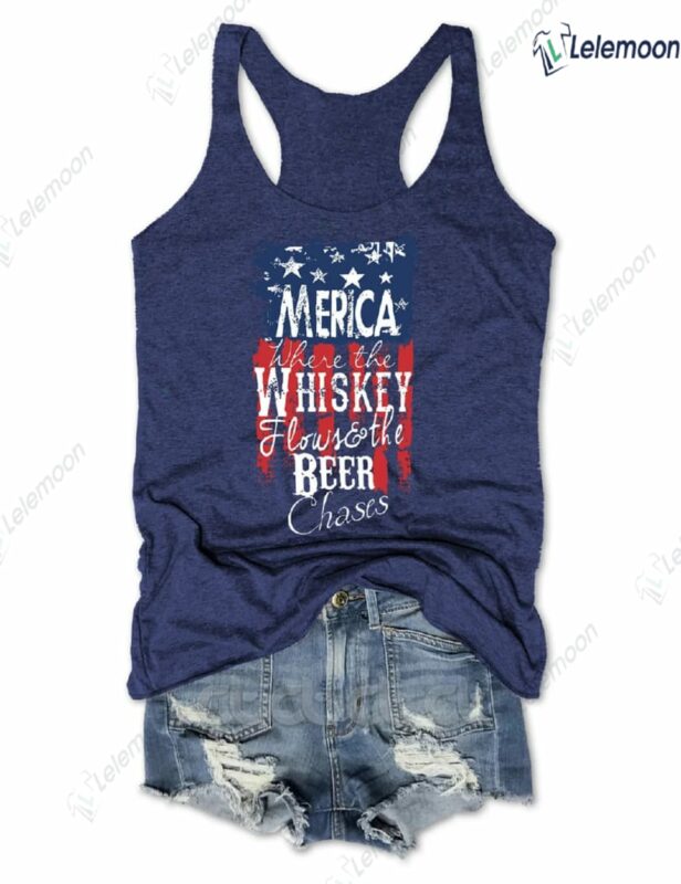 America Whiskey Red White And Blue Tank Top America Whiskey Red White And Blue Tank Top