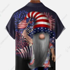 American Flag Gnome Short Sleeve Hawaiian Shirt $36.95