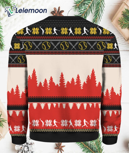 All I Want For Christmas Is More Time For Softball Ugly Christmas Sweater $41.95