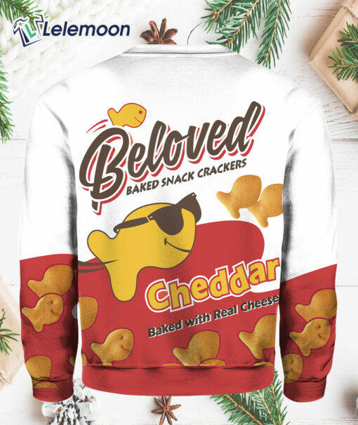 Beloved Baked Snack Crackers Cheddar Christmas Sweater