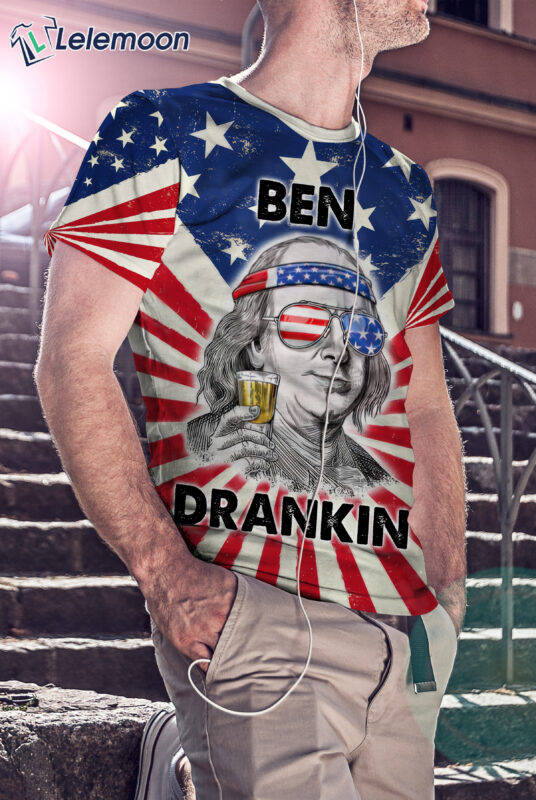 Ben Drankin Vintage AOP T shirt Lelemoon