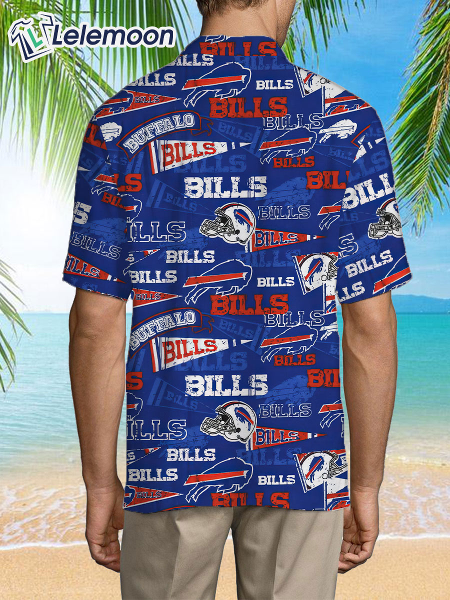 Buffalo Bills NFL Highlights Button Up Stork Leaf Summer Hawaiian Shirt And  Short