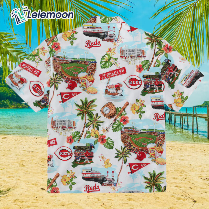 Cincinnati Reds Scenic Hawaiian Shirt Lelemoon