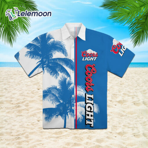 Tropical Palm Trees Coors Light Hawaiian Shirt $36.95
