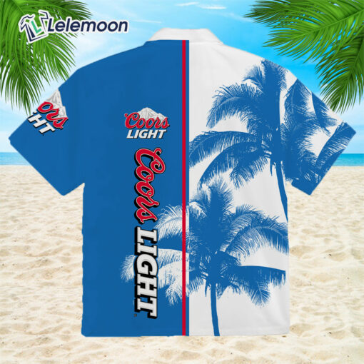 Tropical Palm Trees Coors Light Hawaiian Shirt $36.95