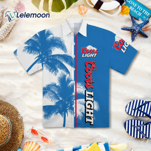 Tropical Palm Trees Coors Light Hawaiian Shirt