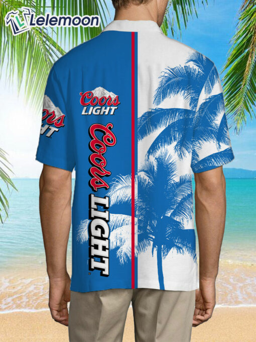 Tropical Palm Trees Coors Light Hawaiian Shirt $36.95