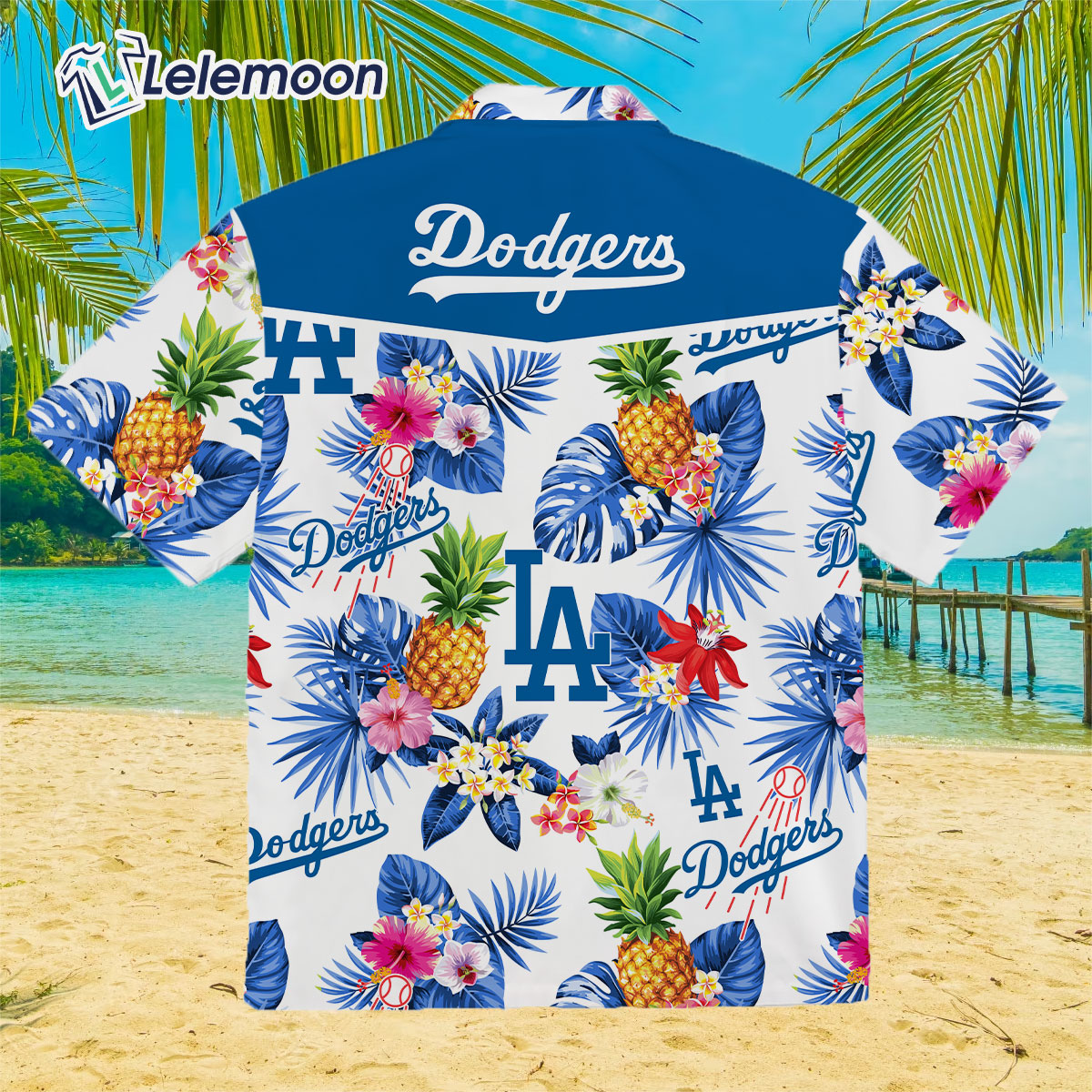 Los Angeles Dodgers Pineapple Hawaiian Shirt - Lelemoon