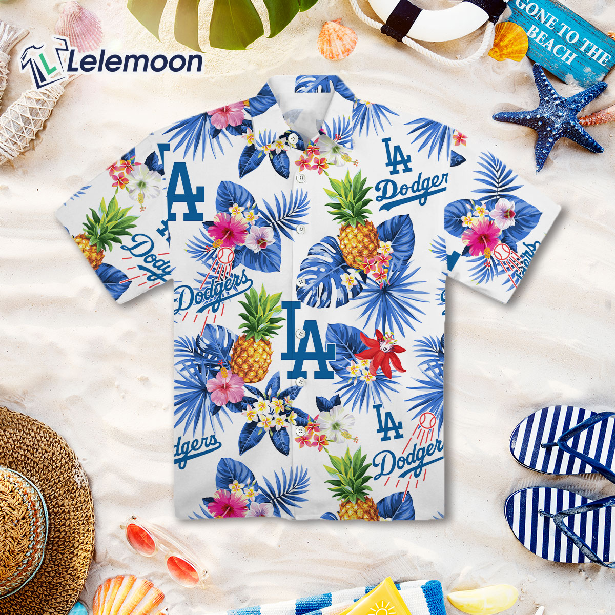 Los Angeles Dodgers Pineapple Hawaiian Shirt - Lelemoon