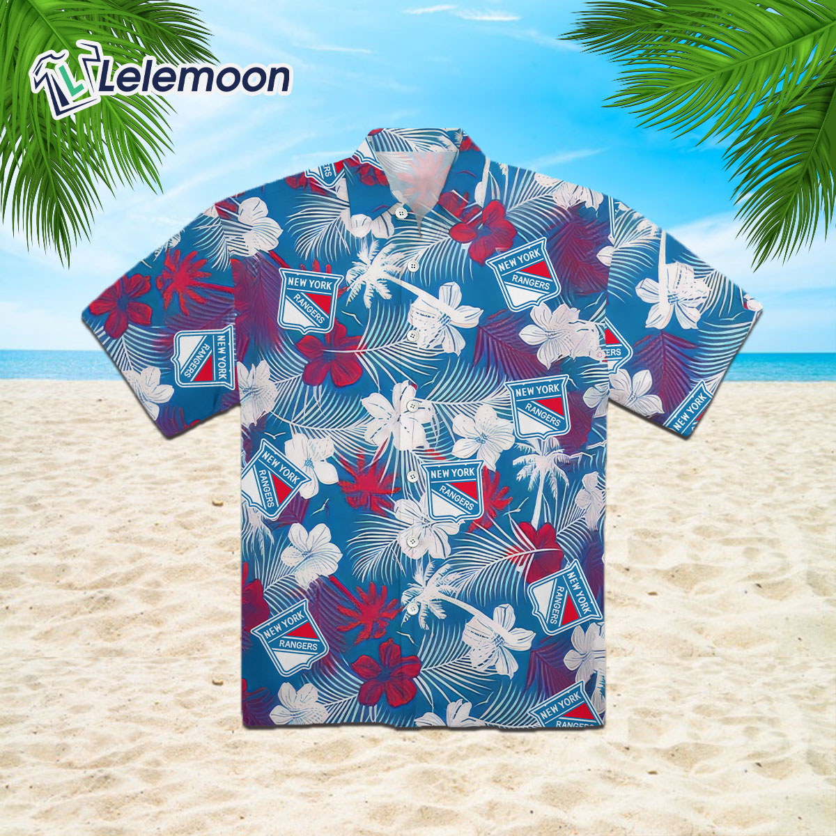 New York Rangers NHL Hawaiian Shirt Custom Sun-Soaked Aloha Shirt