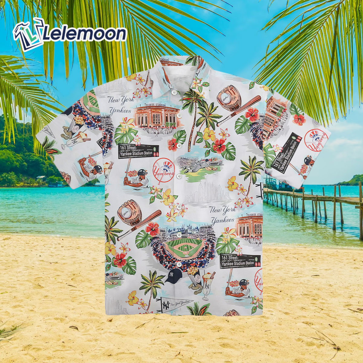 ny yankees hawaiian shirt