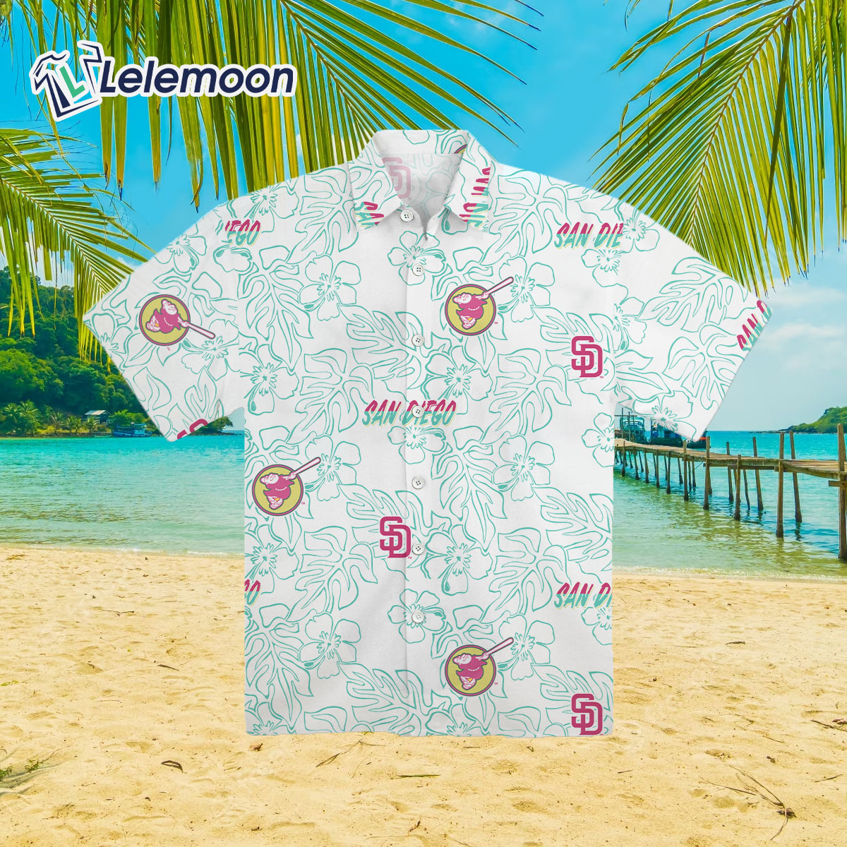 Padres City Connect Hawaiian Shirt - Lelemoon