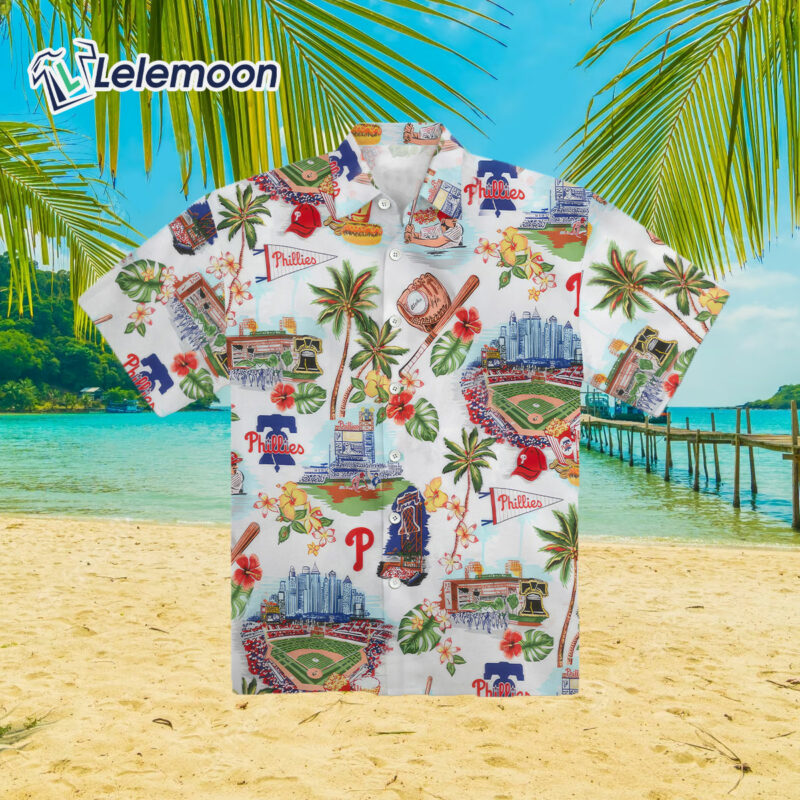 Phillies Scenic Hawaiian Shirt Phillies Scenic Hawaiian Shirt