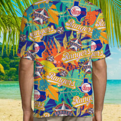 Texas Rangers Hawaiian Shirt Island Pattern Texas Rangers Gift