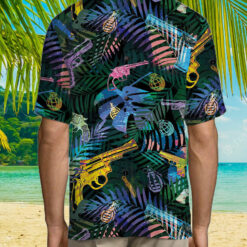 Tropical Gun Lover Pattern Hawaiian Shirt $36.95