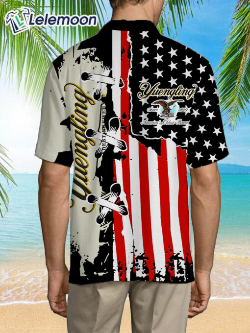 Yuengling America Flag Hawaiian Shirt $36.95