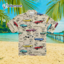 Amazing Vintage Muscle Car On Route Hawaiian Shirt