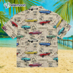 Amazing Vintage Muscle Car On Route Hawaiian Shirt $36.95