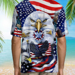 American Eagle US Flag Hawaiian Shirt $36.95