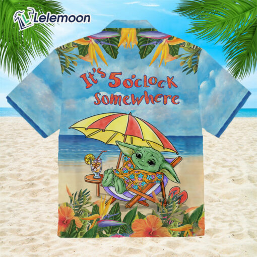 Baby Yoda Aloha Summer Hawaiian Shirt $36.95