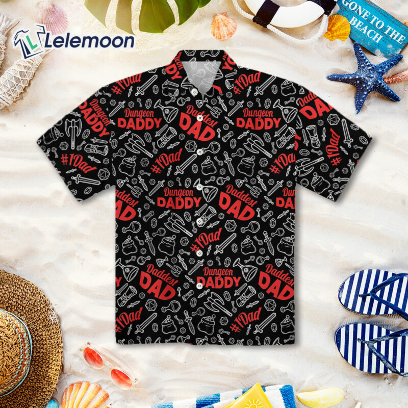 Dungeon Daddy Black Hawaiian Shirt Dungeon Daddy Black Hawaiian Shirt