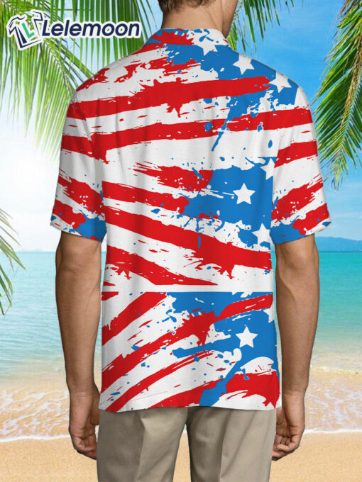 Independence Day Flag Dinosaur Hawaiian Shirt $36.95